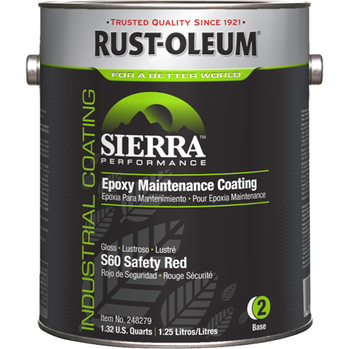 Composant de base du rev&ecirc;tement dentretien pour plancher Sierra Performance S60, 1 gal., &agrave; l'eau, Brillant, Rouge OSI Industrial Sales