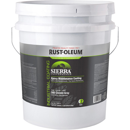 Sierra Performance S40 Floor Coating Base Component, 5 gal., Water-Based, High-Gloss, Grey OSI Industrial Sales