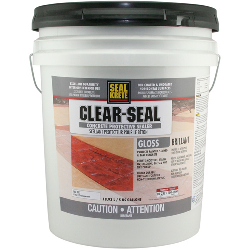 Seal-Krete&reg; Protective Sealer, 18.93 L, Water-Based, Gloss, Clear OSI Industrial Sales
