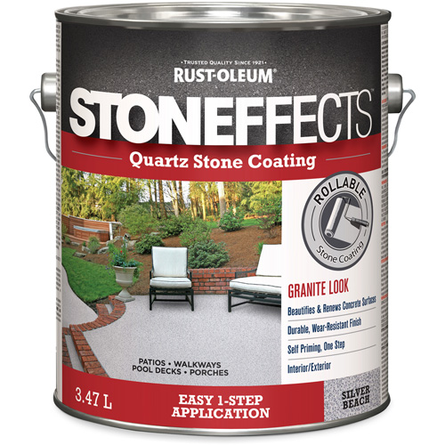 Stoneffects Quartz Stone Coating, 3.78 L, Water-Based, Textured, Grey OSI Industrial Sales