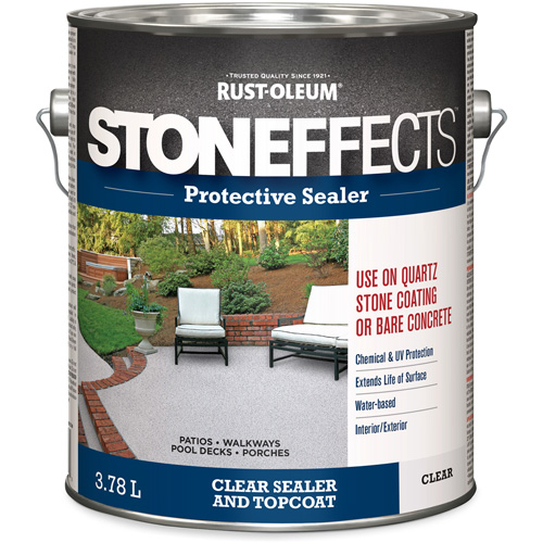 Produit d'&eacute;tanch&eacute;ifi&eacute; protecteur pour b&eacute;ton Stoneffects, 3,78 L, &agrave; l'eau, Transparent, Transparent OSI Industrial Sales