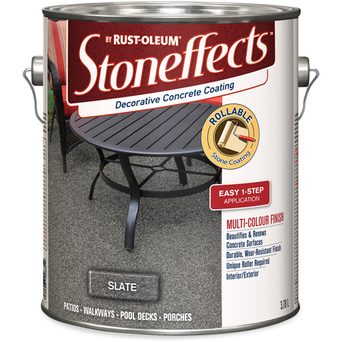 Stoneffects Decorative Concrete Coating, 3.4 L, Solvent-Based, Textured, Grey OSI Industrial Sales
