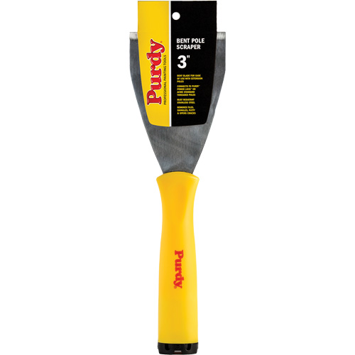 Premium Bent Pole Scraper, Stainless Steel Blade, 3" Wide, Plastic Handle OSI Industrial Sales