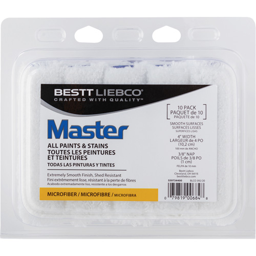 Couvre-rouleau en microfibre Master, Nap 10 mm (3/8"), 101,6 mm (4") l OSI Industrial Sales