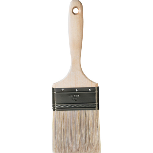 Pinceau pour murs et moulures One Coat, Soie blanche, Manche Bois, Largeur de 3" OSI Industrial Sales