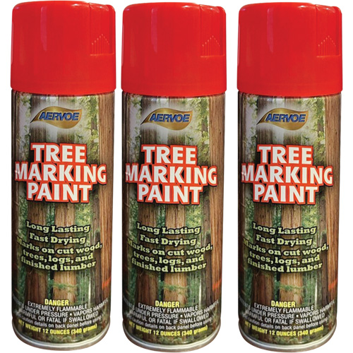Peinture fluorescente pour marquer les arbres Aervoe 690, Rouge fluorescent, 16 oz OSI Industrial Sales