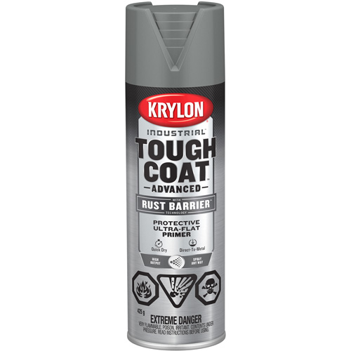 Peinture Tough Coat avec technologie Rust Barrier, Appr&ecirc;t gris, Ultra-mat, 425 g, Canette a&eacute;rosol OSI Industrial Sales