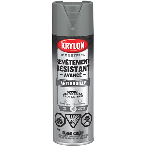 Peinture Tough Coat avec technologie Rust Barrier, Appr&ecirc;t gris, Ultra-mat, 425 g, Canette a&eacute;rosol OSI Industrial Sales