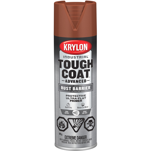 Peinture Tough Coat avec technologie Rust Barrier, Appr&ecirc;t oxyde rouge, Ultra-mat, 425 g, Canette a&eacute;rosol OSI Industrial Sales