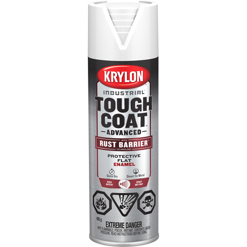 Peinture Tough Coat avec technologie Rust Barrier, Blanc, Fini mat profond, 425 g, Canette a&eacute;rosol OSI Industrial Sales