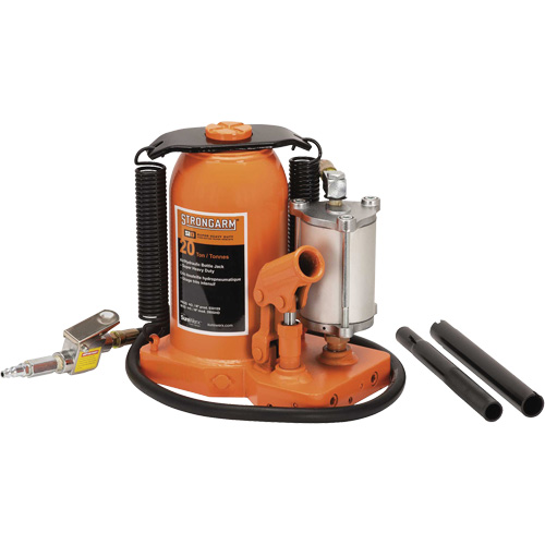 380C Bottle Jack, 20 Ton(s), Air Hydraulic, 20-5/8" Raised Height OSI Industrial Sales