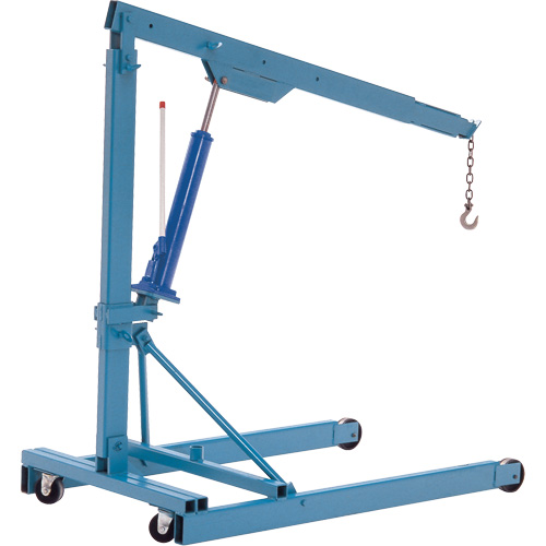 Portable Floor Cranes, 8' Lift, 2000 lbs. (1 tons), 82-1/2" Arm, 69-1/4" H OSI Industrial Sales