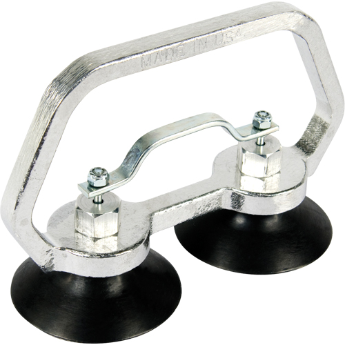 Vacuum Cups - Heavy-Duty Double Cup, 30 lbs. Capacity, 3", Pull-bar, 7" Handle Length OSI Industrial Sales