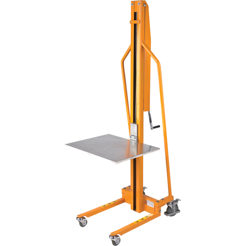 Platform Lift Stacker, Hand Winch Operated, 220 lbs. Capacity, 58-1/2" Max Lift OSI Industrial Sales