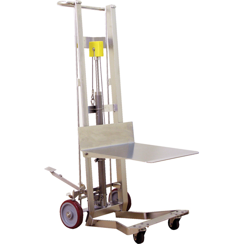 Hydraulic Platform Lift Stacker, Foot Pump Operated, 750 lbs. Capacity, 54" Max Lift OSI Industrial Sales