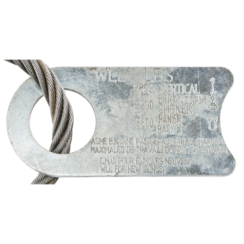 &eacute;lingue de levage &agrave; c&acirc;ble m&eacute;tallique - deux boucles OSI Industrial Sales