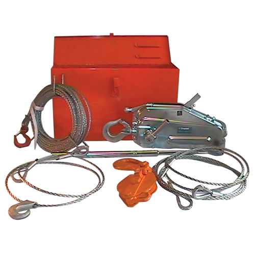 Tirfor&reg; Wire Rope Hoist TU17 Rescue Kit, 5/16" Wire Diameter, 2000  lbs. (1 tons) Capacity OSI Industrial Sales