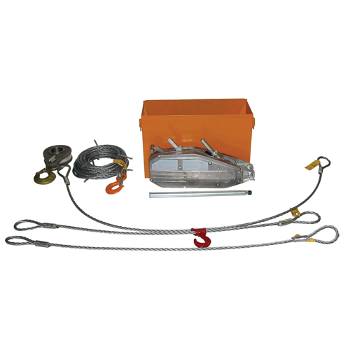 Tirfor&reg; Wire Rope Hoist TU32 Rescue Kit, 5/8" Wire Diameter, 8000  lbs. (4 tons) Capacity OSI Industrial Sales