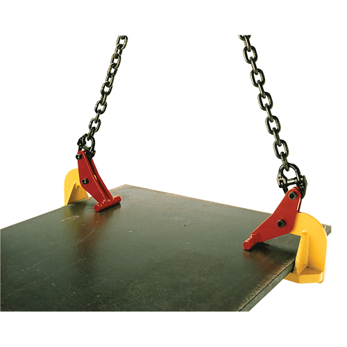 Pince de levage pour plaques horizontales Topal TLH5 0-150, 11000 lb (5,5 tonnes) max., M&acirc;choires 0" - 5-7/8" OSI Industrial Sales