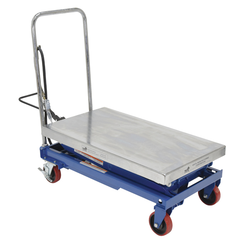 Pneumatic Hydraulic Scissor Lift Table, Steel, 35-1/2" L x 20" W, 800 lbs. Cap. OSI Industrial Sales
