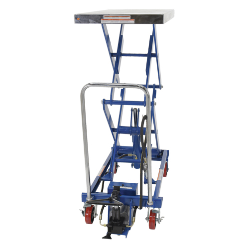 Pneumatic Hydraulic Scissor Lift Table, Steel, 35-1/2" L x 20" W, 800 lbs. Cap. OSI Industrial Sales