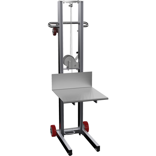 Empileur &agrave; plateforme, M&eacute;canisme Treuil manuel, Capacit&eacute; de 400 lb, Levage max de 58" OSI Industrial Sales
