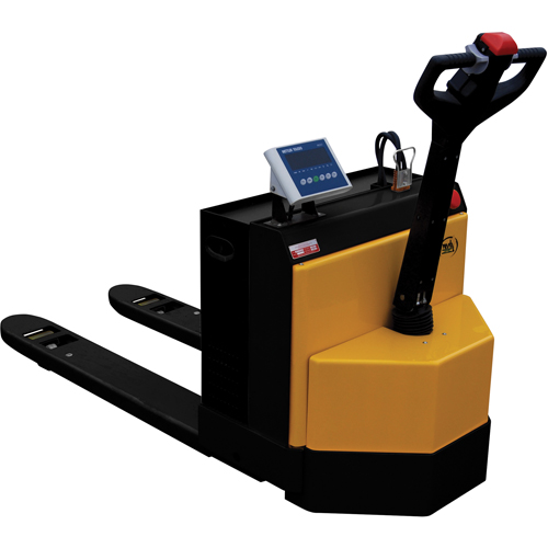 Fully Powered Electric Pallet Truck With  Scale, 4500 lbs. Cap., 48" L x 30.25" W OSI Industrial Sales
