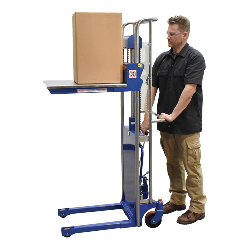 Hefti-Lift Load Stacker, Foot Pump Operated, 880 lbs. Capacity, 59" Max Lift OSI Industrial Sales