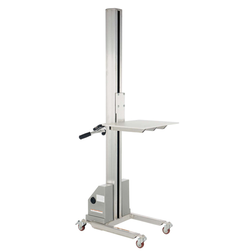 Quick Lift Stacker, Electric Operated, 125 lbs. Capacity, 72" Max Lift OSI Industrial Sales