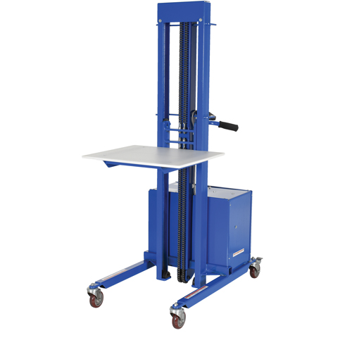 Quick Lift Stacker, Electric Operated, 400 lbs. Capacity, 57" Max Lift OSI Industrial Sales
