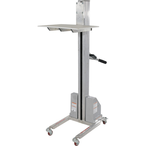 Quick Lift Stacker, Electric Operated, 175 lbs. Capacity, 57" Max Lift OSI Industrial Sales