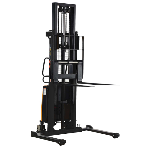 Fork Lift Stacker, Electric Operated, 2000 lbs. Capacity, 118" Max Lift OSI Industrial Sales