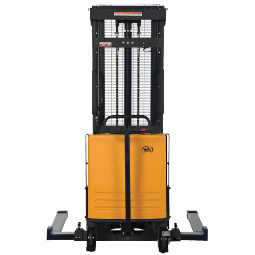 Fork Lift Stacker, Electric Operated, 2000 lbs. Capacity, 118" Max Lift OSI Industrial Sales