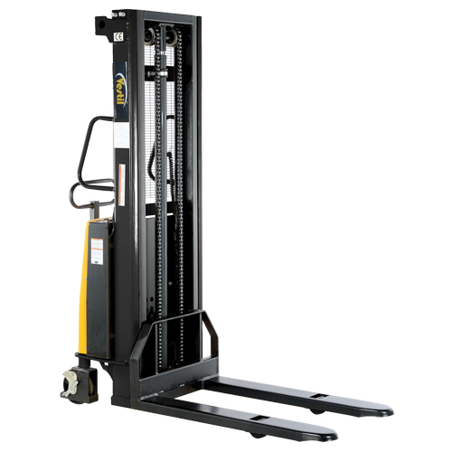 Fork Lift Stacker, Electric Operated, 2000 lbs. Capacity, 63" Max Lift OSI Industrial Sales