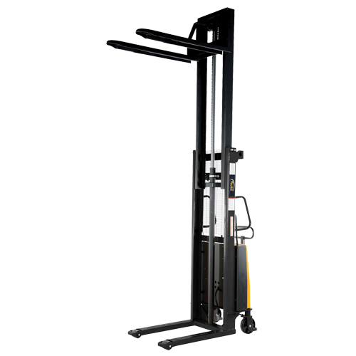 Fork Lift Stacker, Electric Operated, 2000 lbs. Capacity, 63" Max Lift OSI Industrial Sales