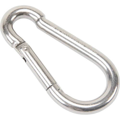 Stainless Steel Snap Hook, 500 lbs (0.25 tons) Working Load Limit, 5/16" Size, 1/2" Eye OSI Industrial Sales