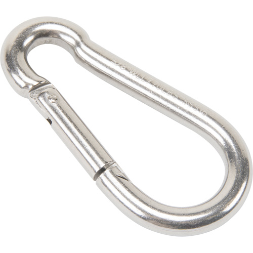 Stainless Steel Snap Hook, 770 lbs (0.385 tons) Working Load Limit, 3/8" Size, 5/8" Eye OSI Industrial Sales