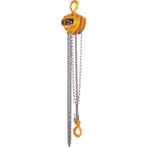 Kito Manual Chain Hoist, 15' Lift, 2000 lbs. (1 tons) Capacity, Steel Chain OSI Industrial Sales