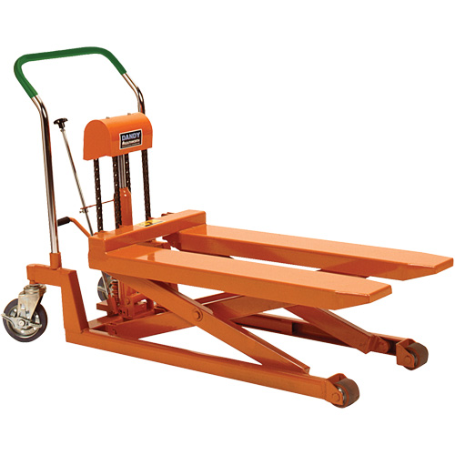 Dandy Lift Scissor Fork Lift Table, 37.1" L x 19.7" W, Steel, 1100 lbs. Capacity OSI Industrial Sales