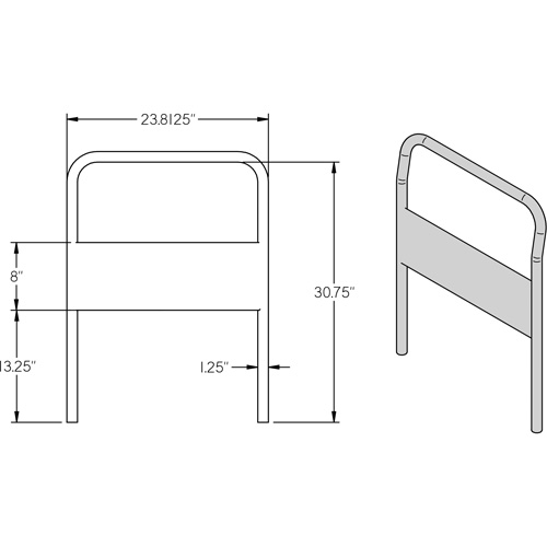 24" Chrome Handle for Platform Truck OSI Industrial Sales