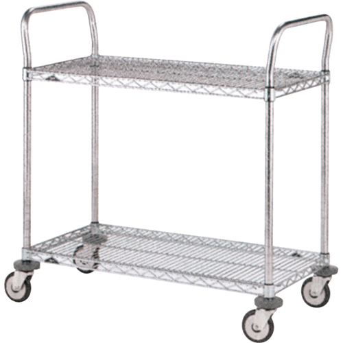 Standard-Duty Utility Carts, Stainless Steel, 24" x 39" x 24", 500 lbs. Capacity OSI Industrial Sales