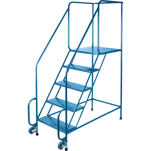 Tilt-N-Roll Ladders, Steel, 5 Steps, 22" Wide, 24" D x 47" H Top Step OSI Industrial Sales