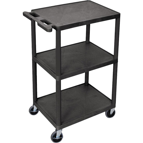 Utility Cart, 3 Tiers, 18" x 40" x 24", 400 lbs. Capacity OSI Industrial Sales