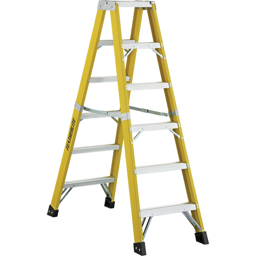 6600 Series Industrial Heavy-Duty 2-Way Stepladders, Fibreglass, 300 lbs. Capacity, 6' OSI Industrial Sales