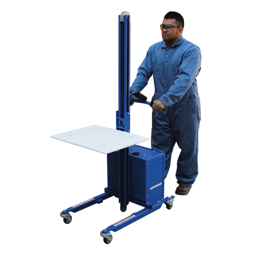 Quick Lift Platform Stacker, Electric Operated, 175 lbs. Capacity, 57" Max Lift OSI Industrial Sales