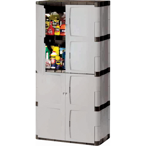 Armoire robuste, Plastique, 3 Tablettes, 72" h x 36" la x 18" P, Mica et charbon OSI Industrial Sales