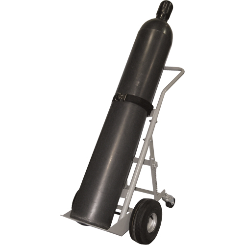 Chariots &agrave; quatre roues pour bouteilles, Roues Pneumatique, Base de 10" la x 8" lo, 1000 lb OSI Industrial Sales