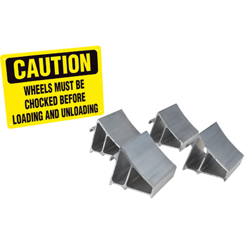 Ensemble de cales-roue en aluminium, 7" la x 6" p x 6" h OSI Industrial Sales
