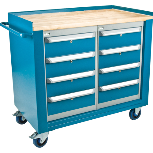 Industrial Duty Mobile Service Workbenches, Wood Surface OSI Industrial Sales