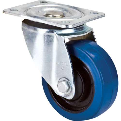 Blue Caster, Swivel, 4" (101.6 mm), Rubber, 350 lbs. (158.8 kg.) OSI Industrial Sales